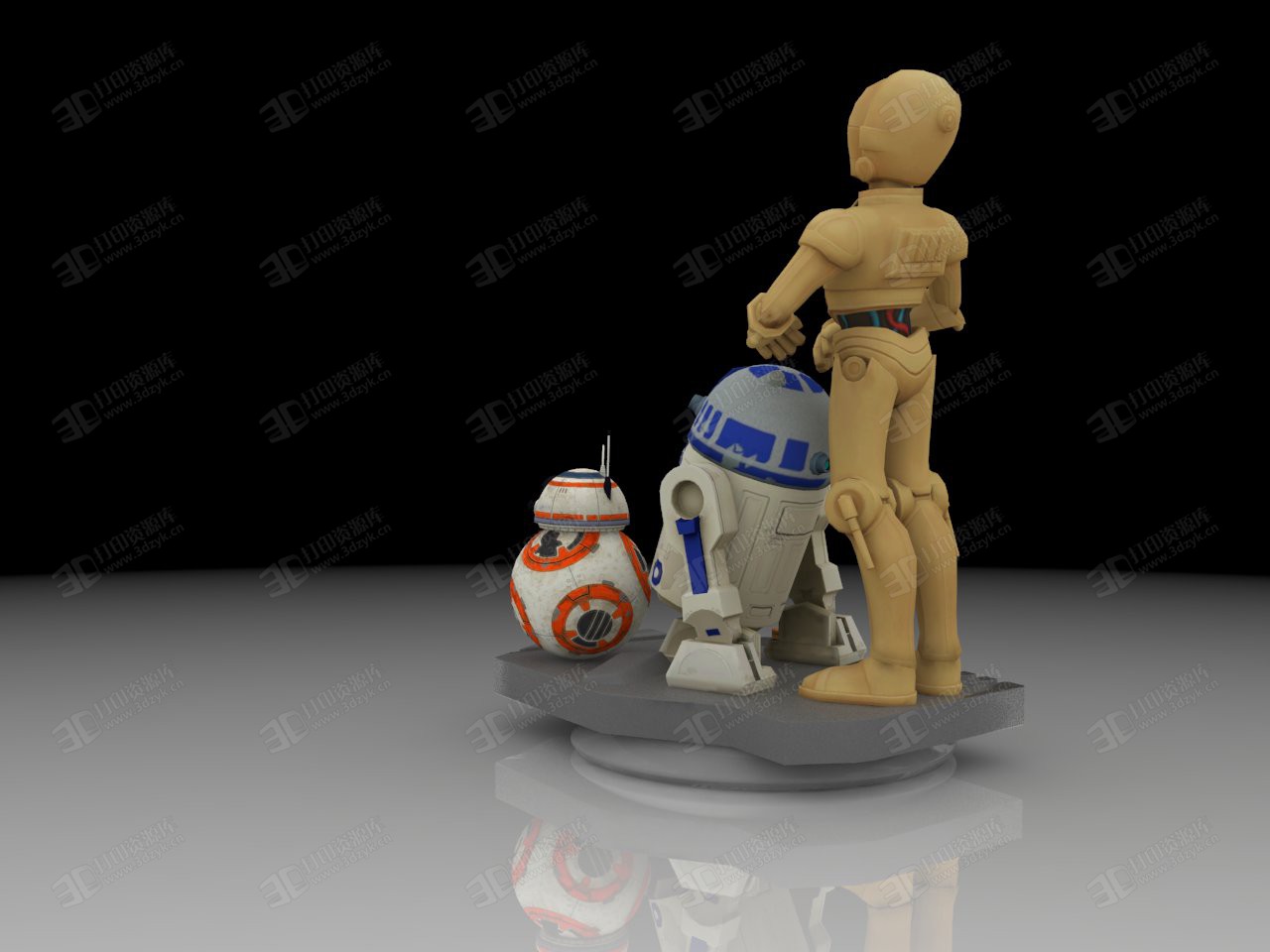 星球大戰(zhàn)機器人集合C-3PO R2-D2 BB-8 (4).jpg