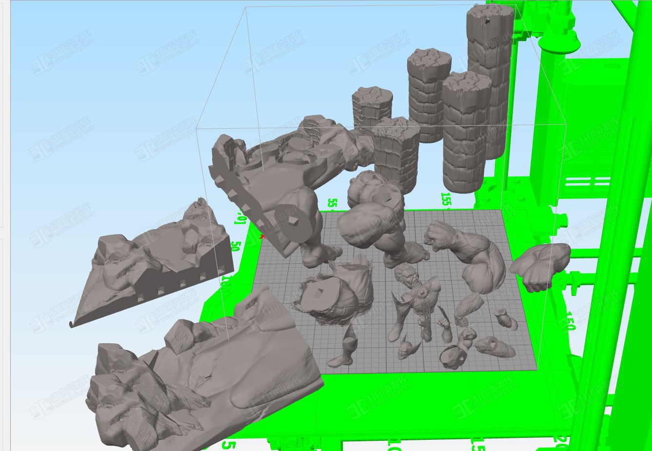 高精度綠巨人vs金剛狼模型 場(chǎng)景3d模型 (6).JPG