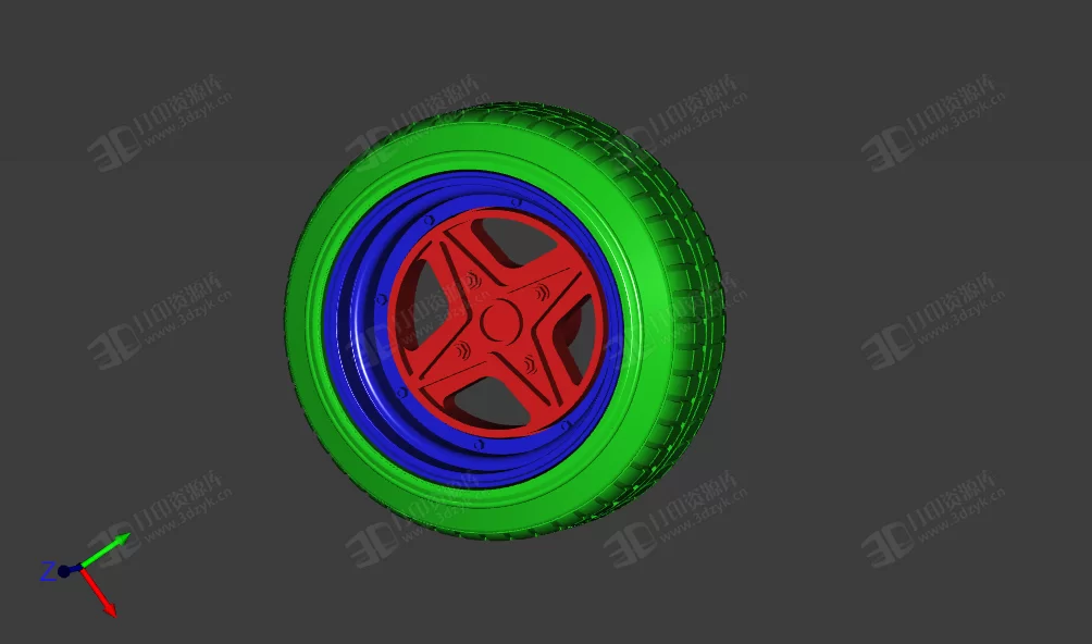 日本豐田小汽車輪轂3d模型stl (4).webp