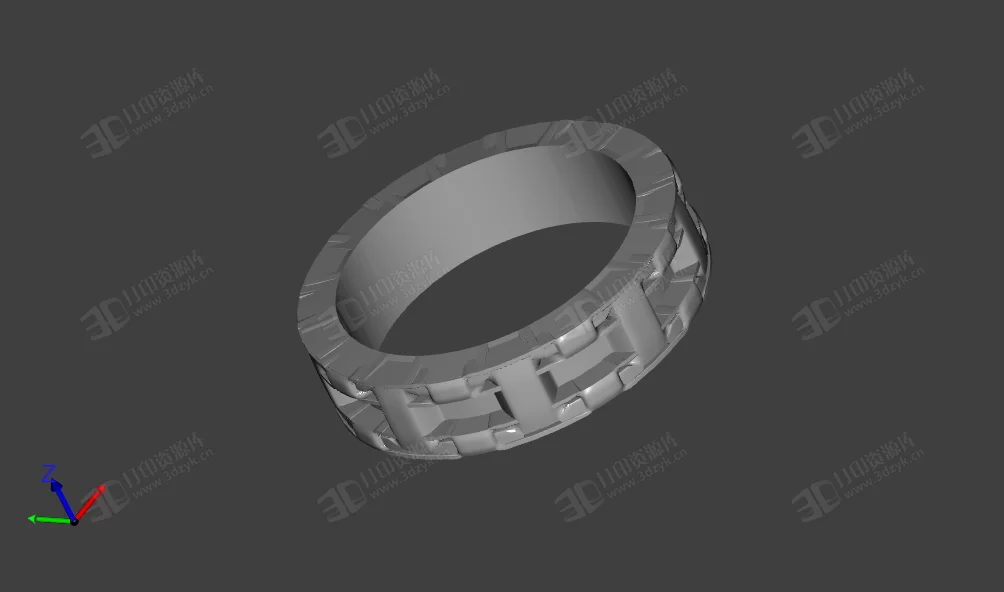 簡單的戒指2 手環(huán)stl模型 (2).webp