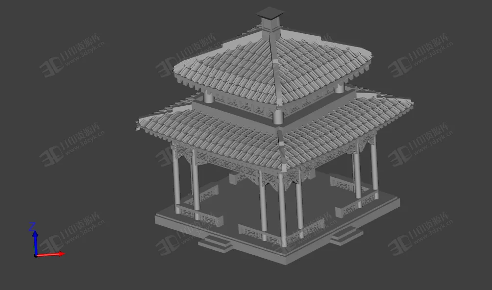 古建筑 頤和園知春亭 建筑模型 (1).webp