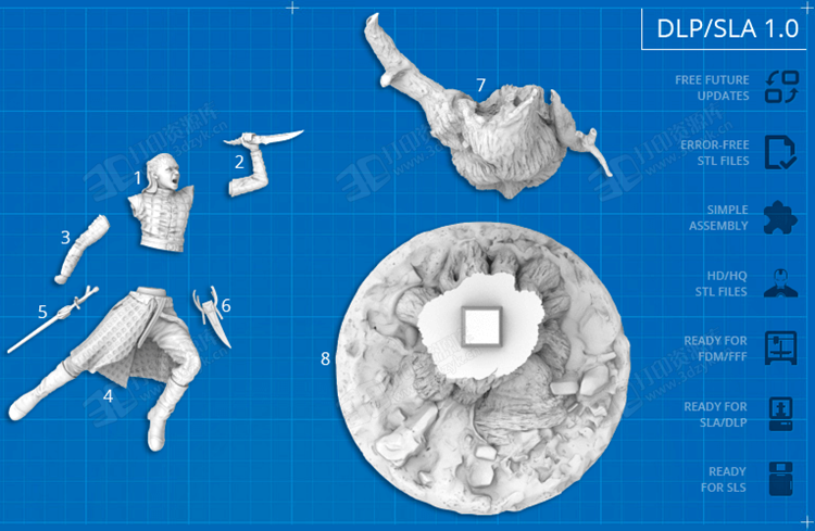 艾莉亞冰與火之歌 3D打印模型數(shù)據(jù)stl人物手辦 (4).png