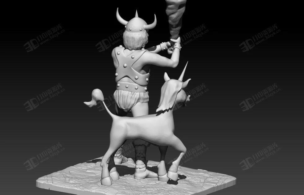 《地牢與龍》中的鮑比和獨角獸動畫角色3d模型 (2).webp