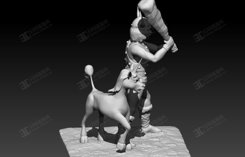 《地牢與龍》中的鮑比和獨(dú)角獸動(dòng)畫角色3d模型 (3).jpg