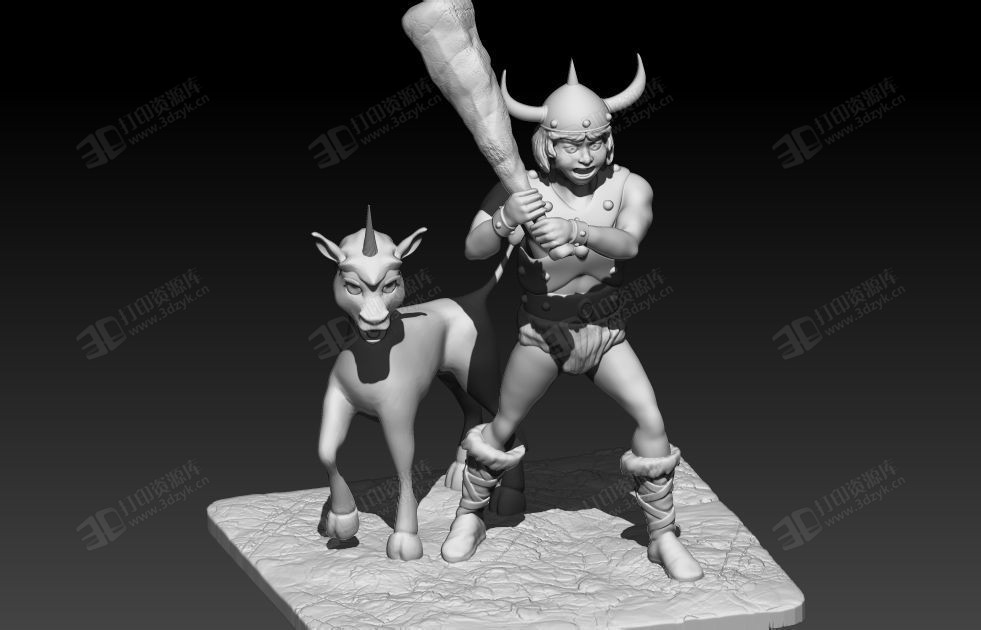 《地牢與龍》中的鮑比和獨(dú)角獸動(dòng)畫角色3d模型 (1).jpg