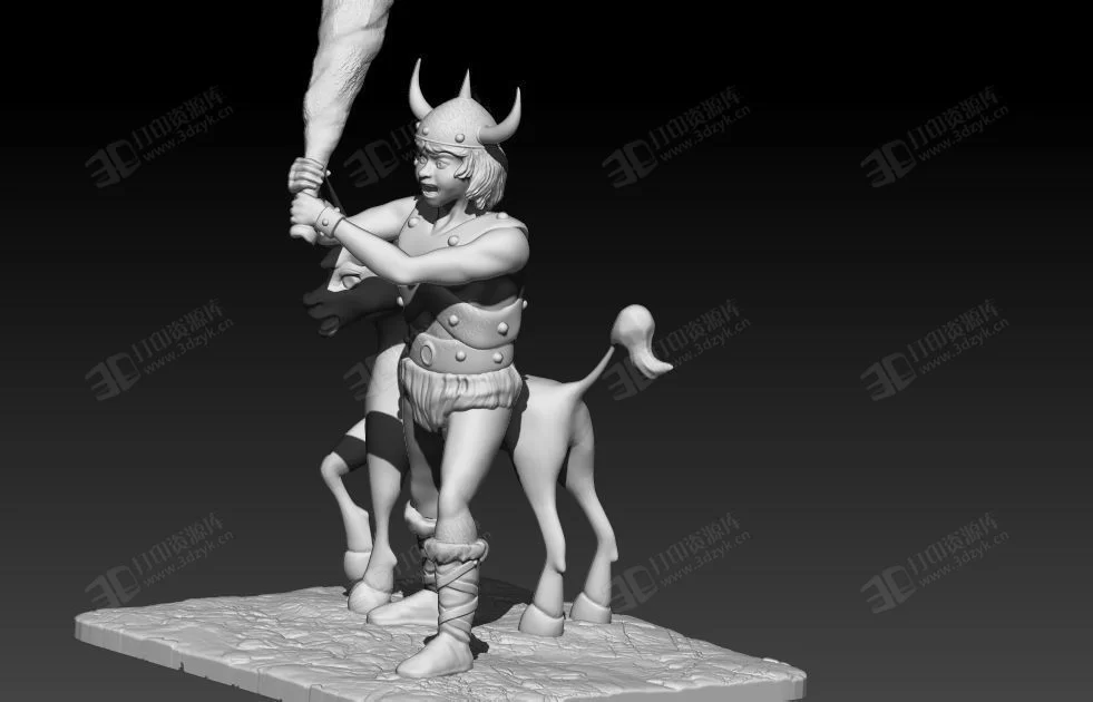 《地牢與龍》中的鮑比和獨角獸動畫角色3d模型 (4).webp