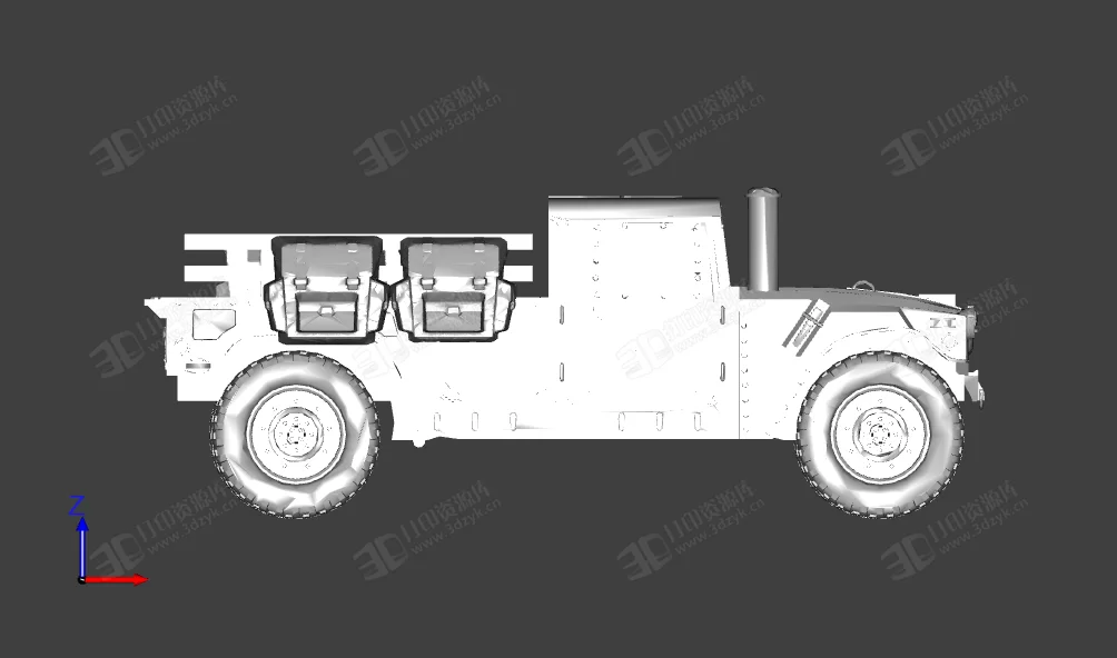 美國HMMWV悍馬軍車3d模型 (2).webp