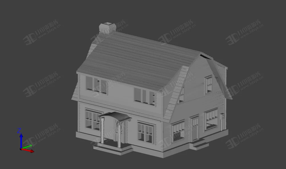 單獨的別墅 房屋 建筑模型 (1).webp