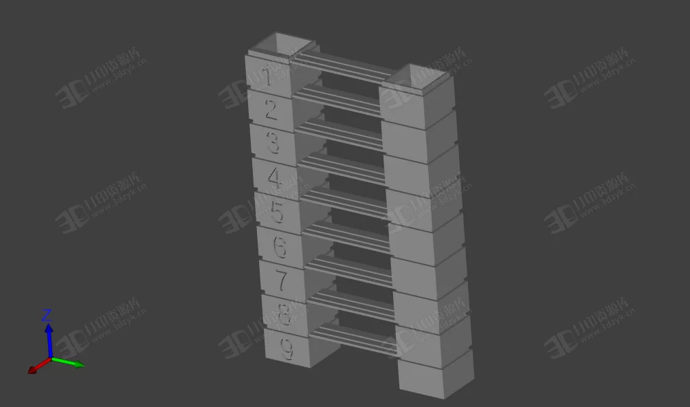 3D打印測試 溫度和橋接測試塔 stl模型 (1).webp