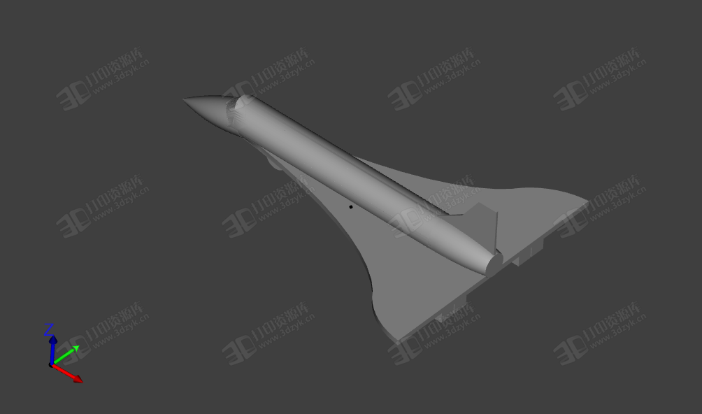 協(xié)和式飛機(jī)（Concorde）中程超音速客機(jī)3d模型 (1).png