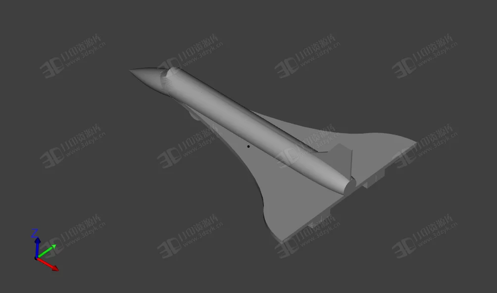 協(xié)和式飛機(jī)（Concorde）中程超音速客機(jī)3d模型 (1).webp