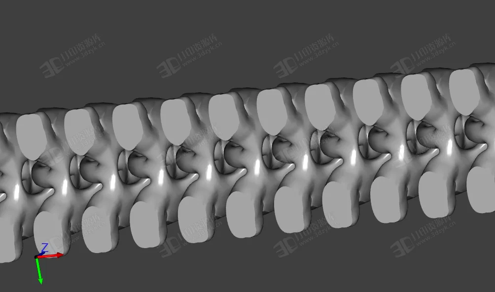 可活動(dòng)的毛毛蟲(chóng) 千足蟲(chóng) 3d打印模型 (2).webp