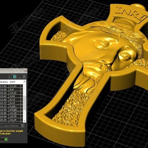 耶穌十字架吊墜紀(jì)念章珠寶3D打印模型 (4).webp