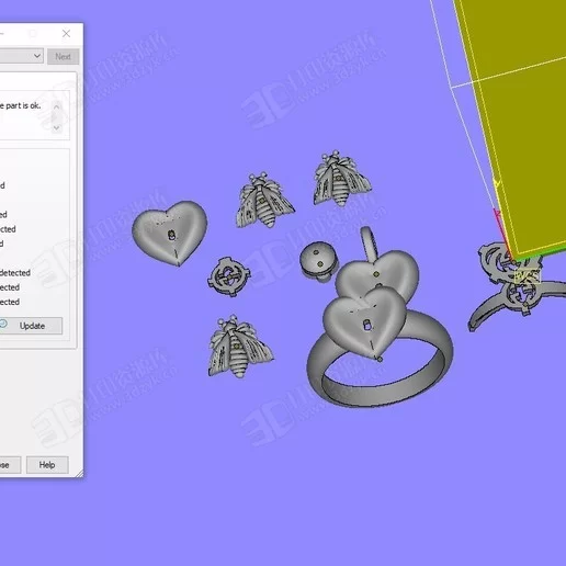 GUCCI戒指耳環(huán)吊墜項鏈蜜蜂珠寶 3D打印模型 (6).webp