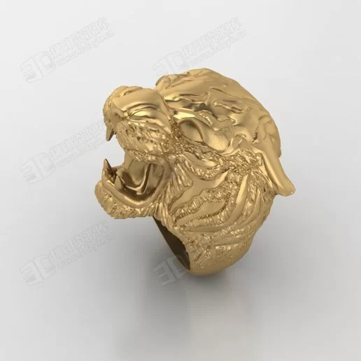 老虎戒指 男士戒指珠寶模型3d打印 (3).webp