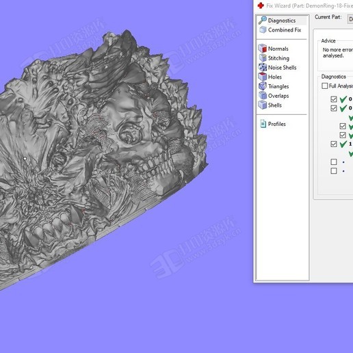 骷髏戒指惡魔戒指珠寶3D打印模型 (2).jpg