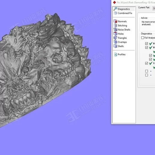 骷髏戒指惡魔戒指珠寶3D打印模型 (2).webp