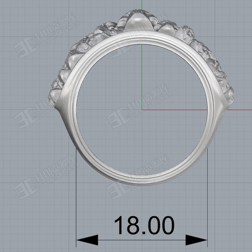 骷髏戒指骷髏戒指珠寶3D打印模型 (2).jpg