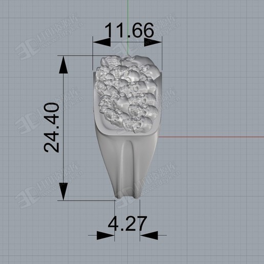 骷髏戒指骷髏戒指珠寶3D打印模型 (3).jpg