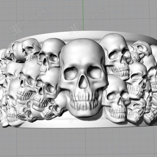 骷髏戒指骷髏戒指珠寶3D打印模型 (4).jpg