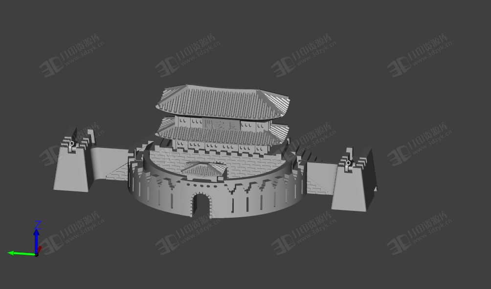 長(zhǎng)安門 古城 建筑模型 3D打印 (1).png