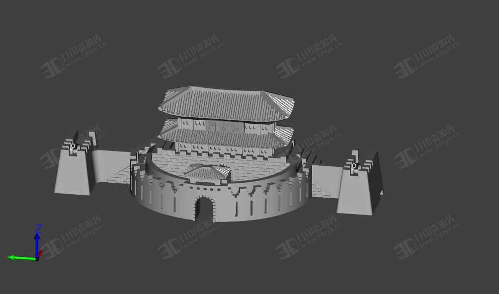 長安門 古城 建筑模型 3D打印 (1).webp