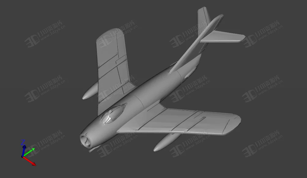 米格-17戰(zhàn)斗機 飛機模型 3d打印模型 (1).webp