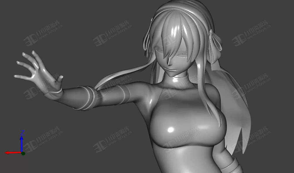 美少女 卡通人物雕塑雕像 3d打印模型 (3).webp