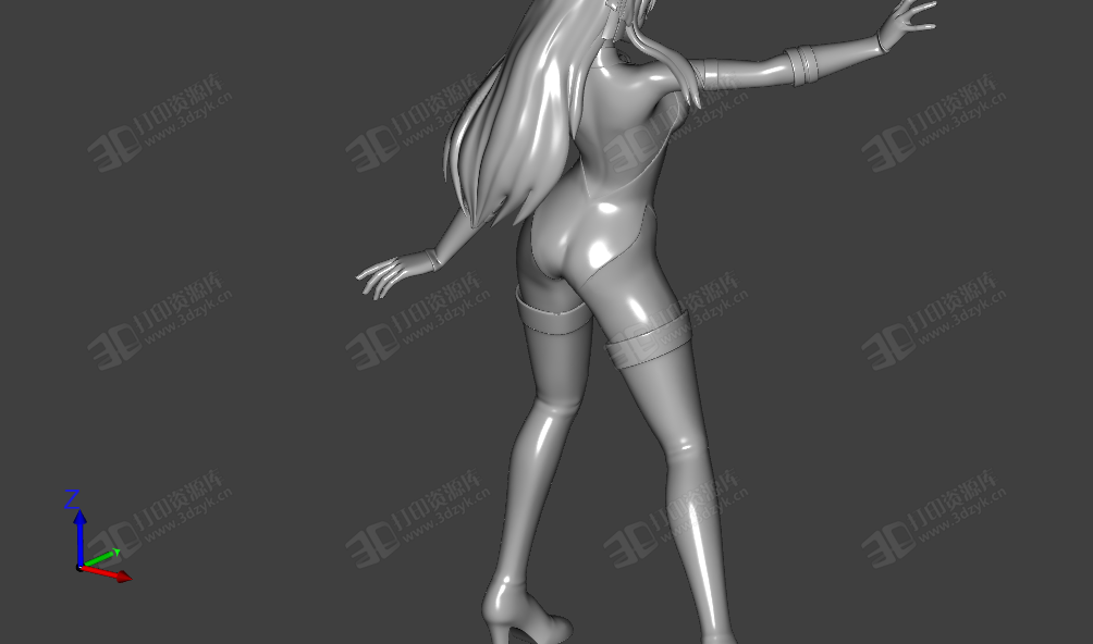 美少女 卡通人物雕塑雕像 3d打印模型 (4).png