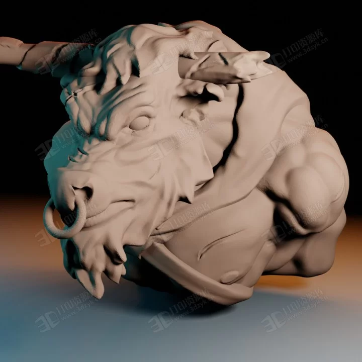 高精度 牛頭怪胸圍 3d打印模型 (2).webp