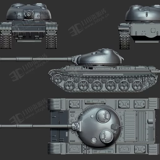 蘇聯(lián) T-26輕型坦克3d打印模型 (2).webp