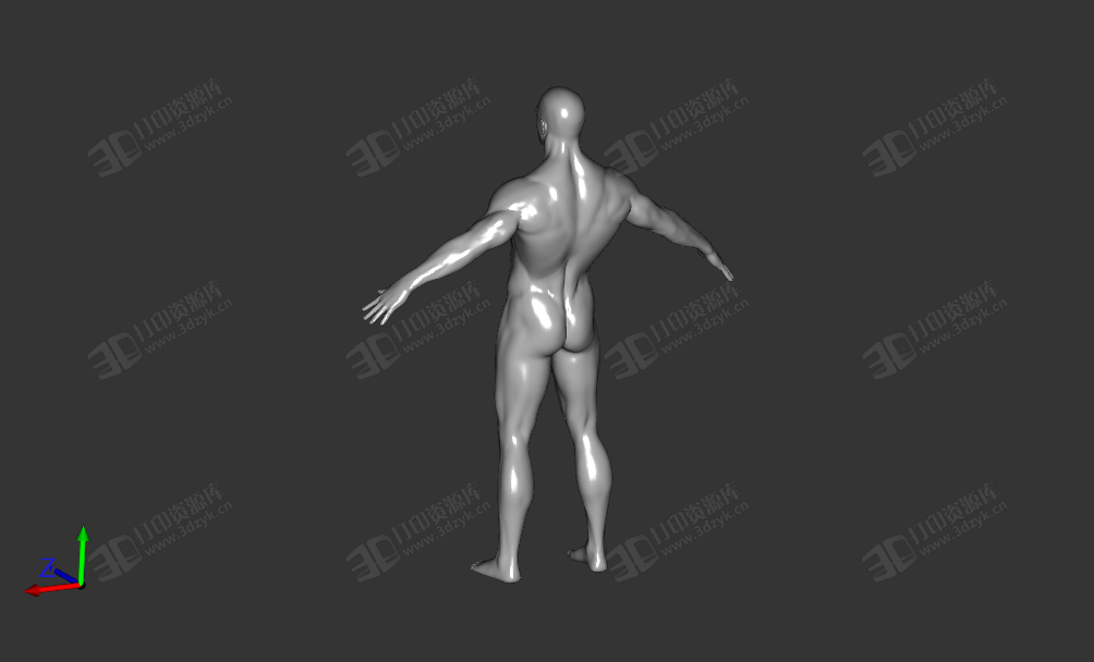 高精度 男人 模特雕塑3d模型 (2).png