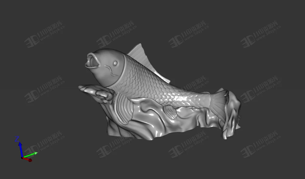 鯉魚 雕塑 裝飾擺件 3d打印模型 (1).webp