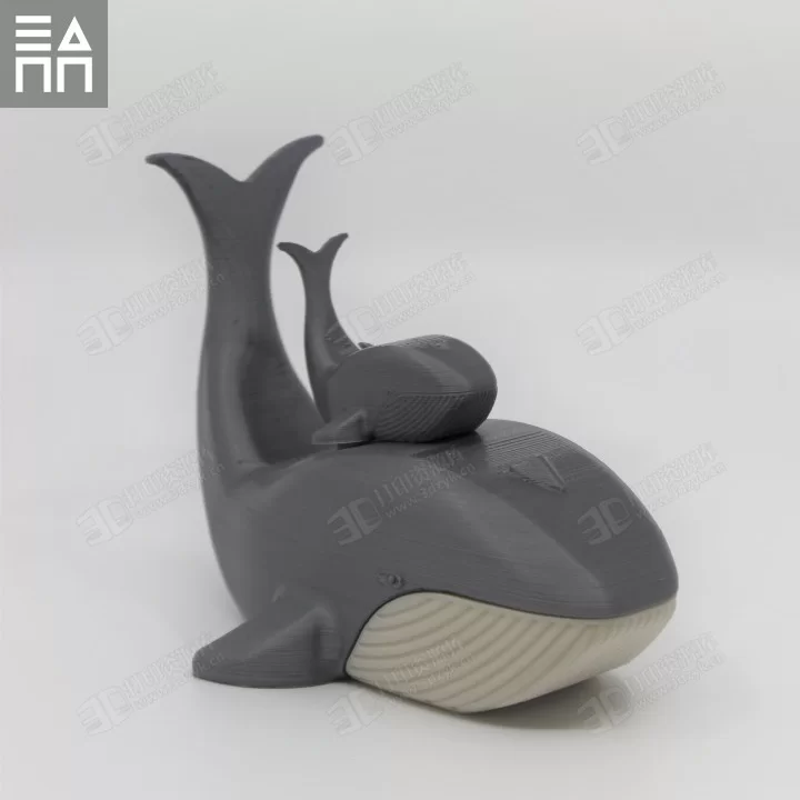 藍(lán)鯨媽媽和寶寶 鯨魚 水生物模型3d打印 (4).webp