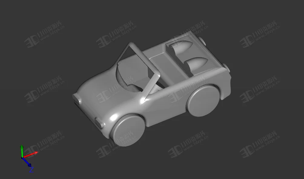 敞篷汽車 跑車 玩具模型3d打印 (1).webp