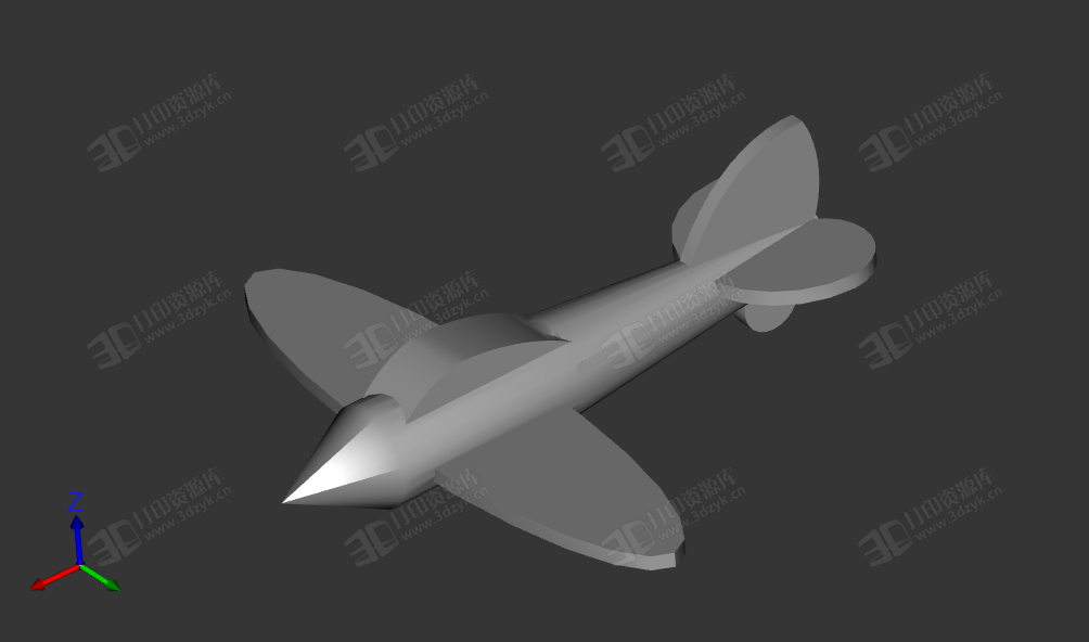 簡(jiǎn)易的玩家飛機(jī)3d模型3d打印 (1).png