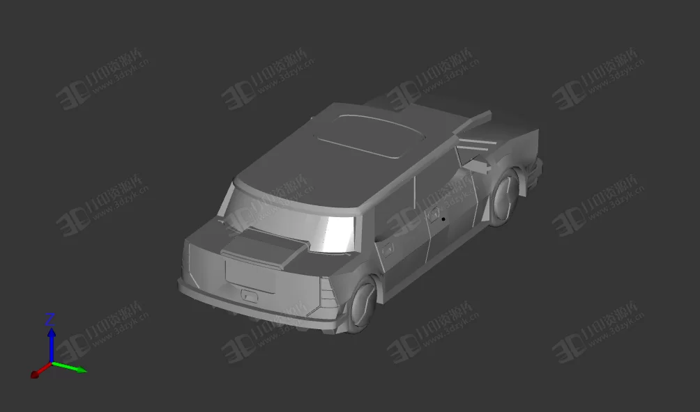 大轎車 廂式轎車3d打印模型 (4).webp