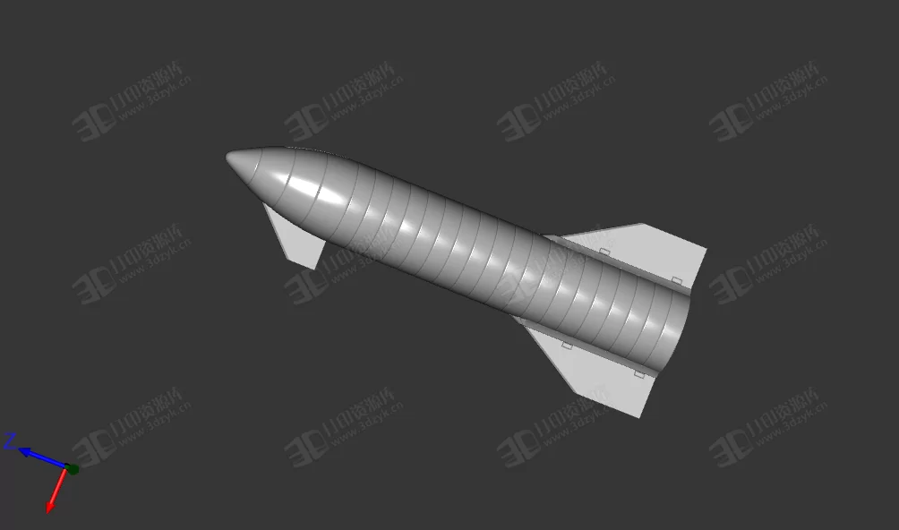 SpaceX星艦SN8原型機(jī)stl模型 (2).webp