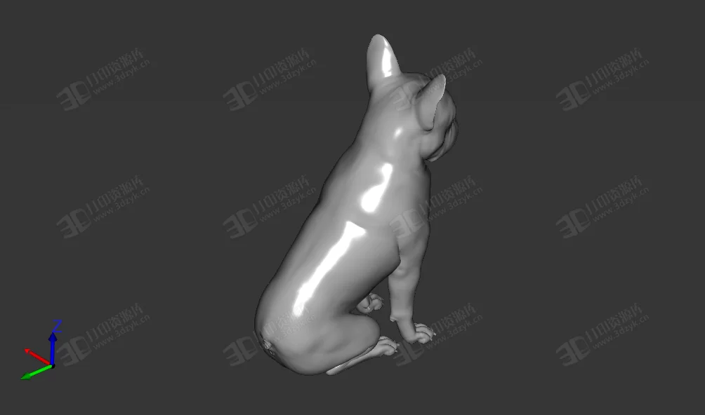 法國斗牛犬 狗 動(dòng)物模型 3d打印 (2).webp