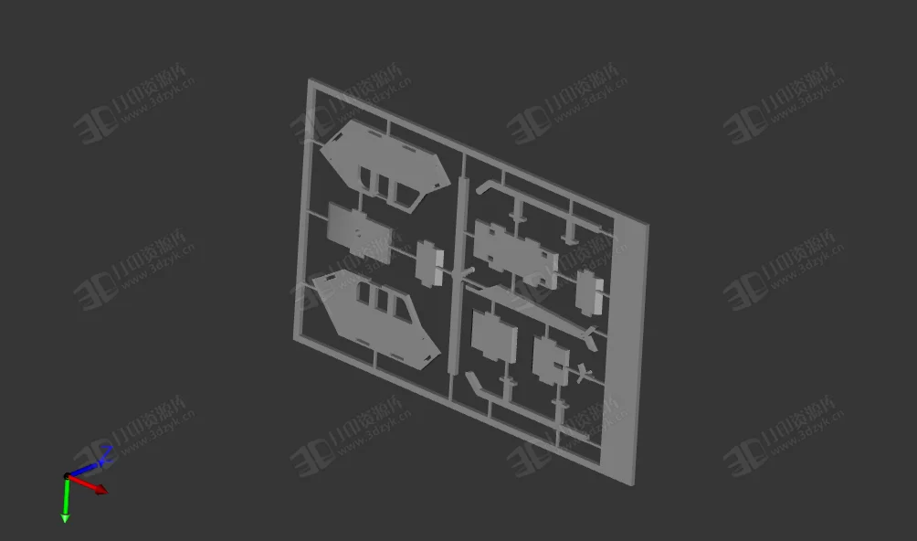 直升機(jī)套件卡片 拼圖玩具3d打印模型 (2).webp