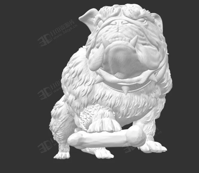 寵物狗龍與地下城斗牛犬3d打印模型 (2).webp