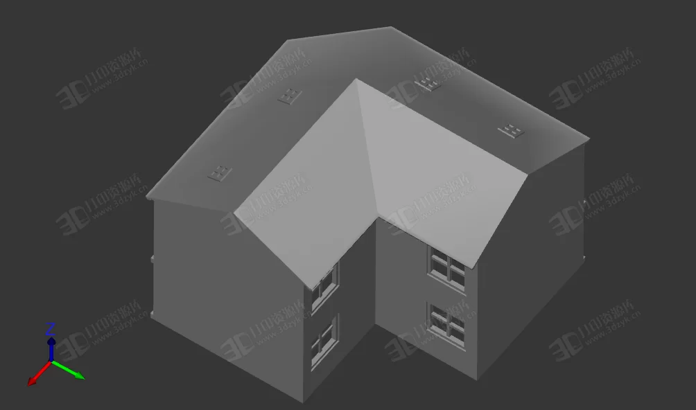 聯(lián)排別墅 建筑模型完整stl (2).webp