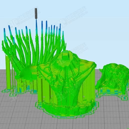 鐵血戰(zhàn)士 掠食者 半身雕塑 雕像模型3d打印模型 (2).webp