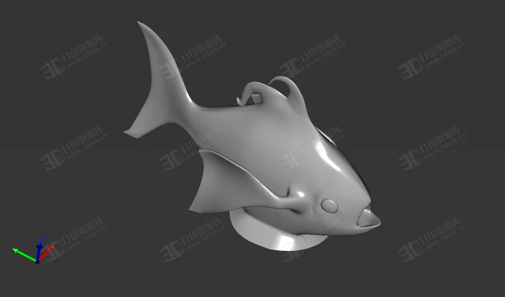 魚(yú) 裝飾模型 帶底座3d打印模型 (2).webp