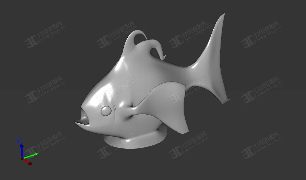 魚(yú) 裝飾模型 帶底座3d打印模型 (1).webp