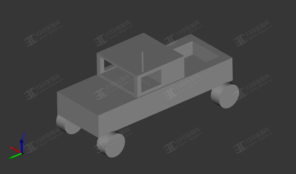 卡車 簡易貨車 汽車玩具模型3d打印模型 (2).webp