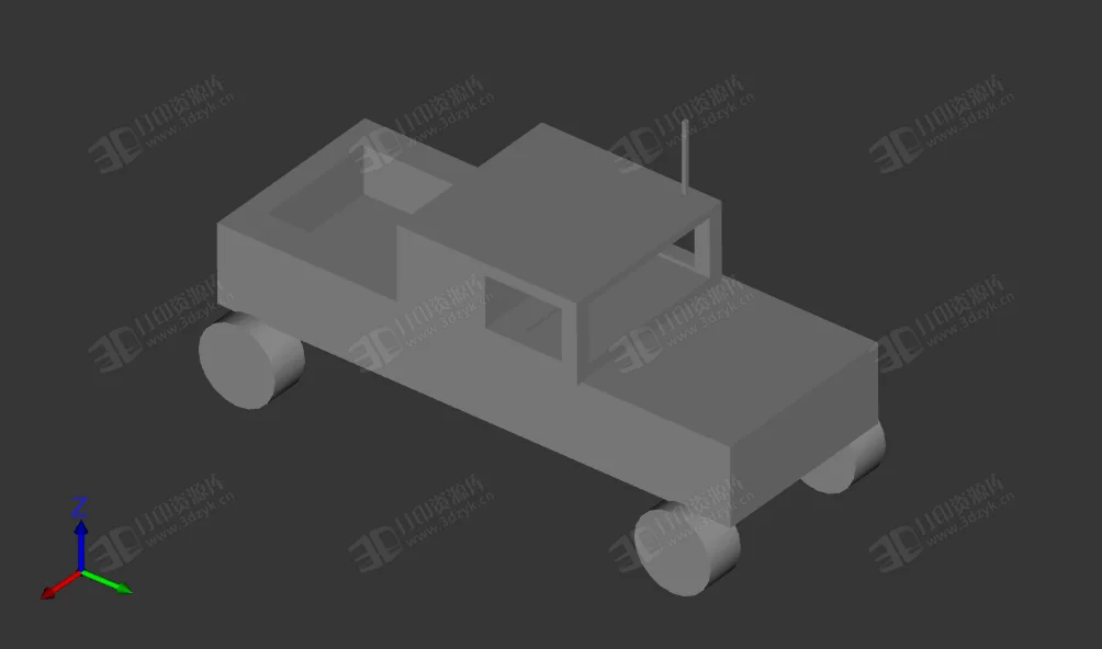 卡車 簡易貨車 汽車玩具模型3d打印模型 (1).webp