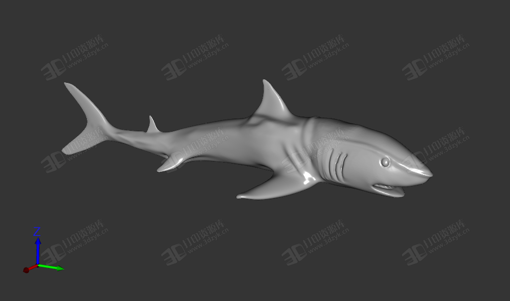 鯊魚 大白鯊3d打印模型 (1).png