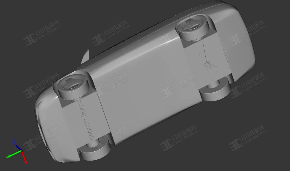 莫斯科人牌汽車 超級跑車 3d打印模型 (2).webp