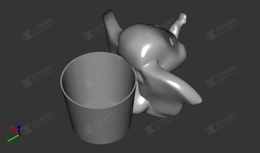 小飛象筆筒 筆架 辦公用品3d打印 (2).webp